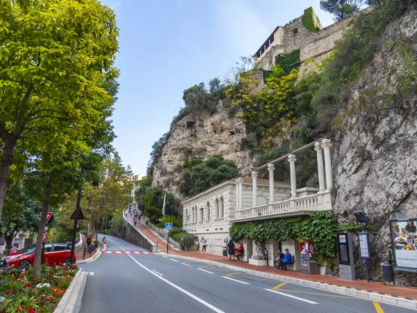 Monte Carlo Monaco October 2019 날씨에 아름다운 전형적 건축용 거리에 — 스톡 사진