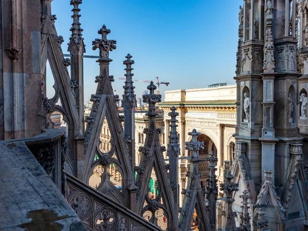 Mediolan Włochy Lutego 2020 Jedną Atrakcji Miasta Jest Katedra Włoska — Zdjęcie stockowe