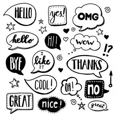 Konuşma balonları - karalamalar