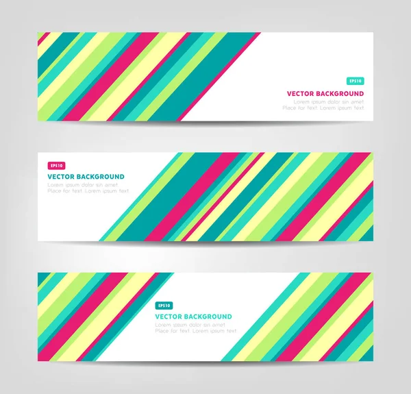 Banners abstractos - Rayas — Vector de stock