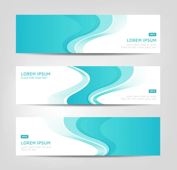 Abstracte Banners - Water golven — Stockvector