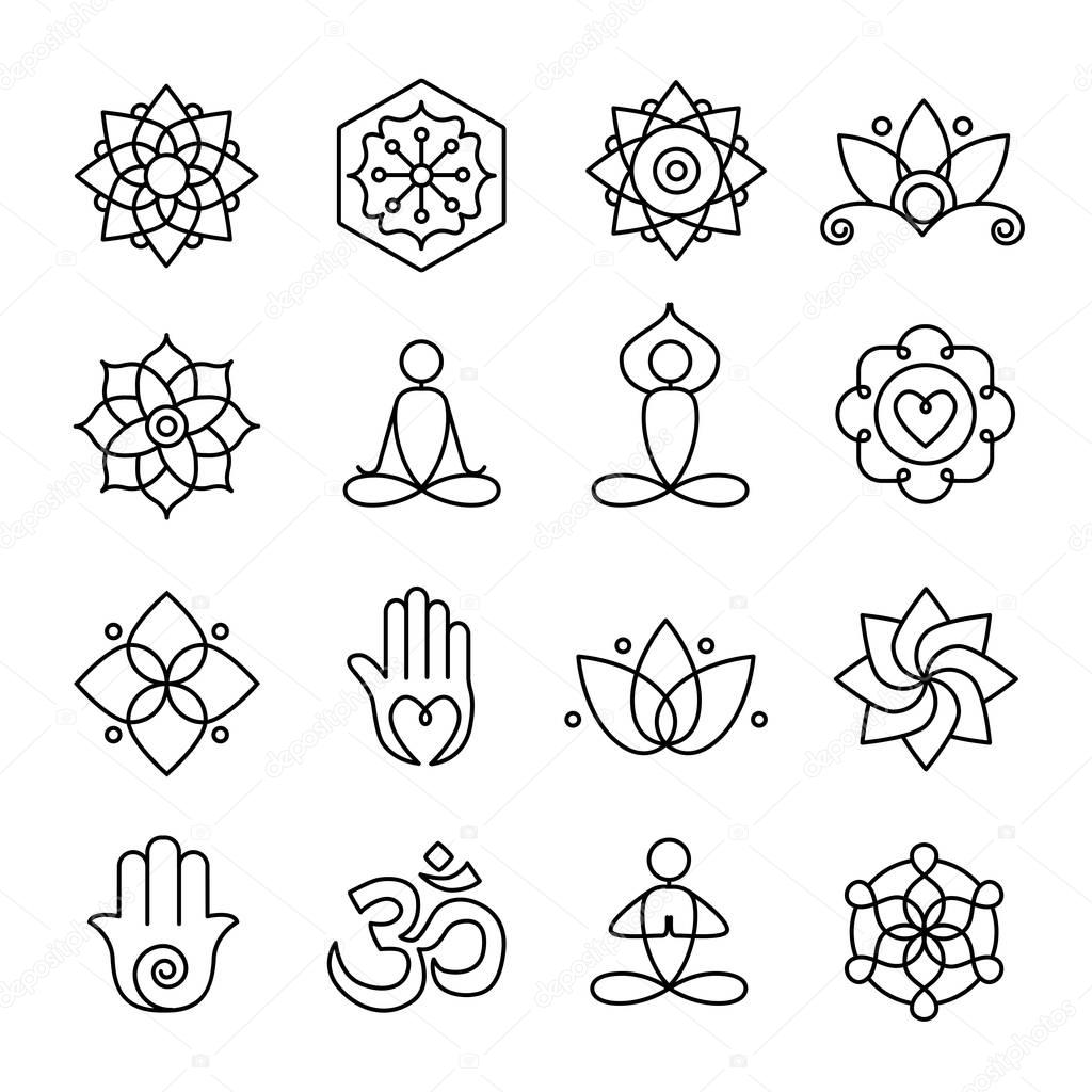 Yoga and Meditation Icons 02