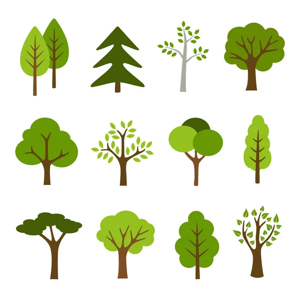 Trees Collection — Stock Vector