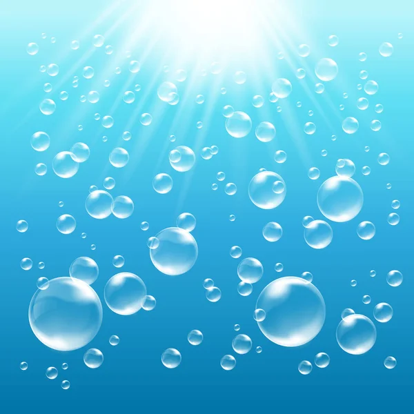 Вода бульбашки фону — стоковий вектор