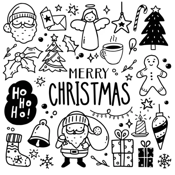 Dibujos de Navidad - Doodles — Vector de stock