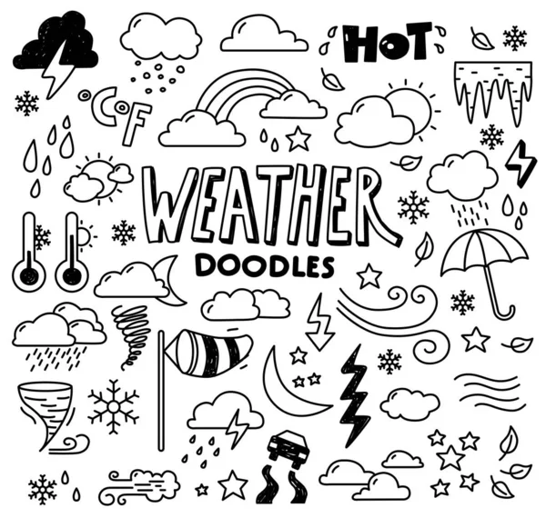 Weather Doodles — Stock Vector