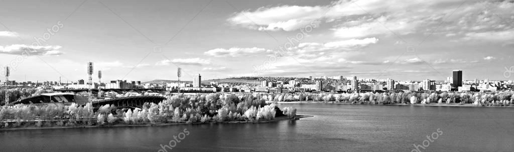 The Yenisei River through the city of Krasnoyarsk