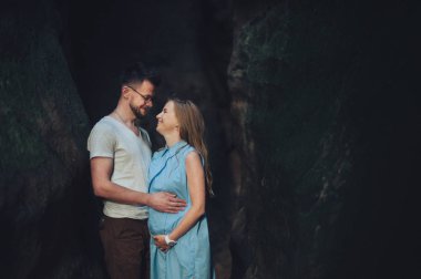 Güzel çift kale kayaları karşı duran