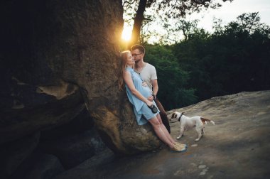 doğa dağ tepe, dururken zevk çift