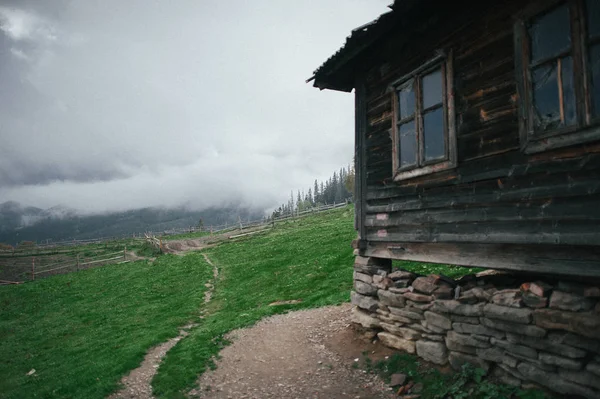 Вид Гірський Пейзаж Старий Куточок Будинку — стокове фото
