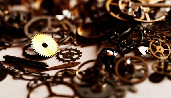 Detail of clock parts for restoration — Stock Photo, Image