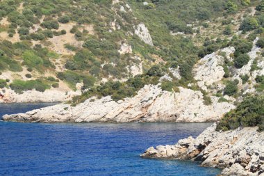 Hırvatistan'ın turkuaz denizde vis Adası