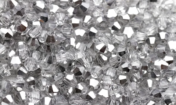 Plata Perlas de vidrio — Foto de Stock