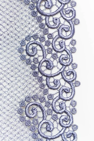 Decorative silver lace — Stock Photo, Image