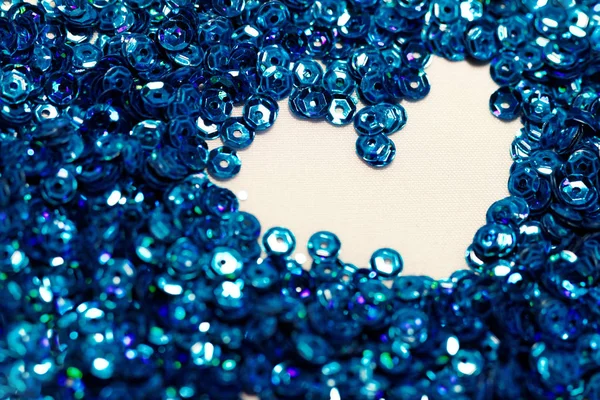 Paillettes blu - macro foto — Foto Stock