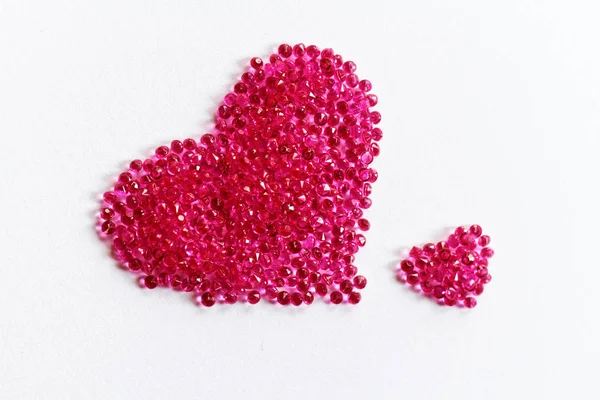 Růžové srdce - makro — Stock fotografie