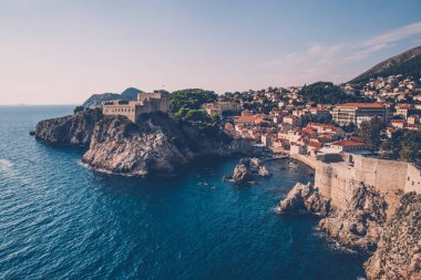 Dubrovnik Hırvatistan, havadan görünümü