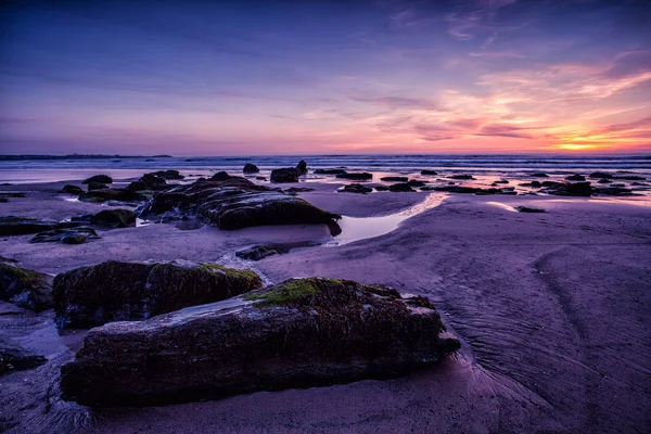Mor gökyüzü günbatımı — Stok fotoğraf
