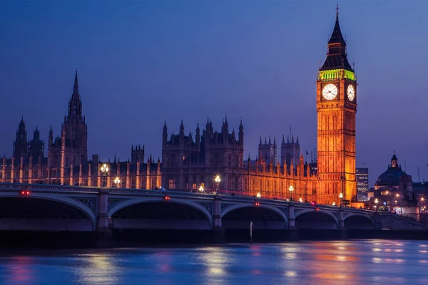 Big Ben, Westminster ao pôr-do-sol — Fotografia de Stock