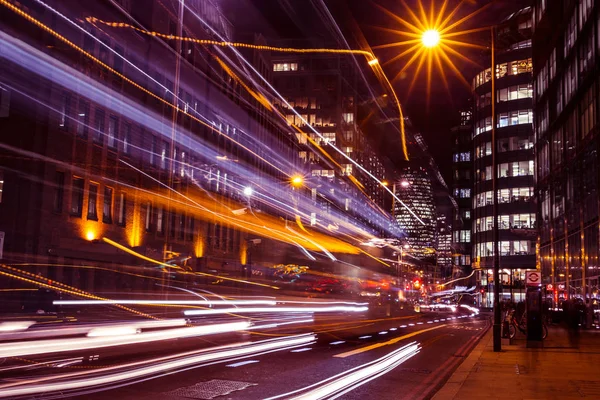 Traffic light trails — Stock Photo, Image