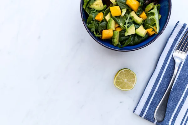 Ciotola sana di insalata di avocado al mango — Foto Stock