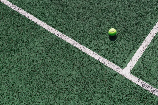 Жовтий Тенісний Лінії Зеленого Тенісу — стокове фото