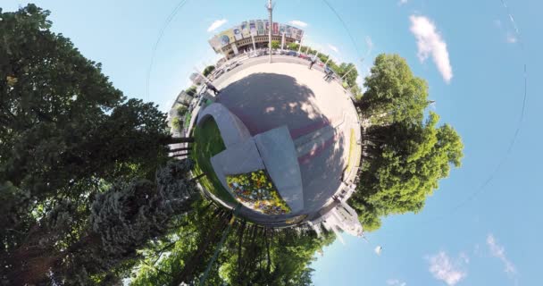 Tiny planet kharkiv national academic theater of opera and ballet — Stock Video