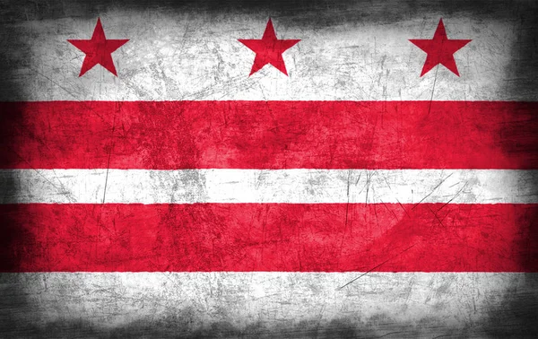 Washington bayrak, ABD ile metal doku — Stok fotoğraf