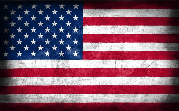 US-Flagge mit Grunge-Textur — Stockfoto