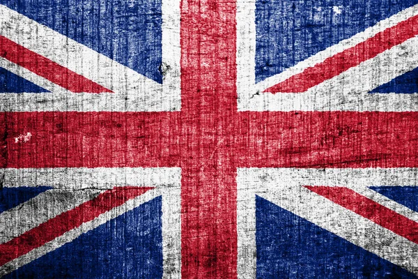 Bandera de Gran Bretaña con textura de madera — Foto de Stock