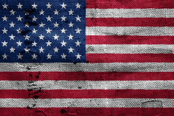 US-Flagge mit Grunge-Textur — Stockfoto