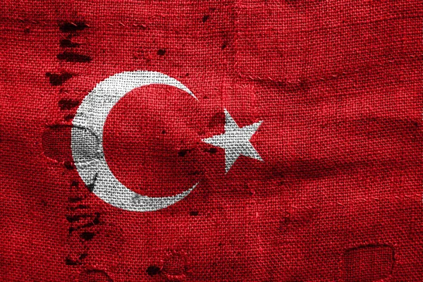 Türkiye'nin bayrak kumaş doku ile