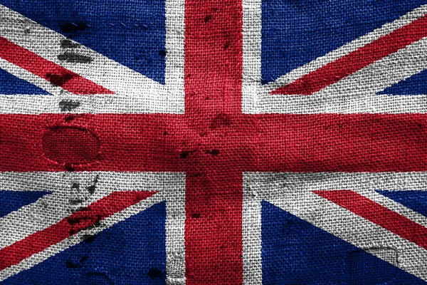 Drapeau Grande-Bretagne avec texture tissu grunge — Photo