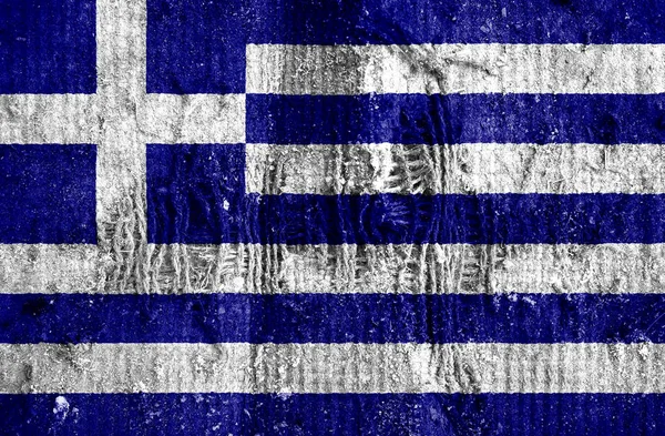 Bandeira com textura de tecido grunge — Fotografia de Stock