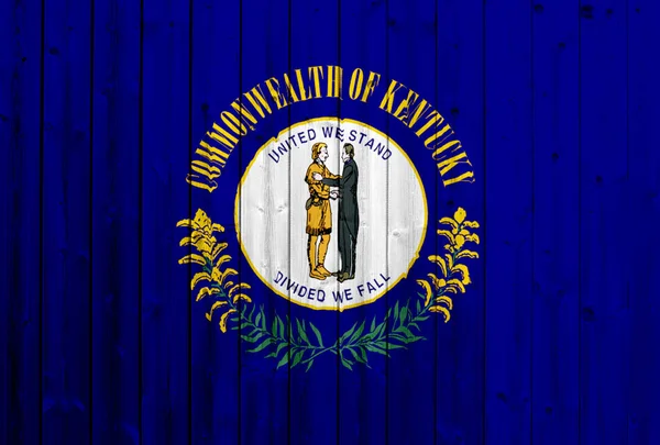 Kentucky flag, USA mit Holzstruktur — Stockfoto