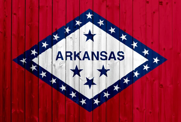 Arkansas bayrak, ABD ile ahşap doku