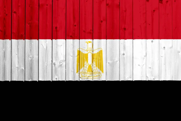 Bandera de Egipto con textura de madera — Foto de Stock