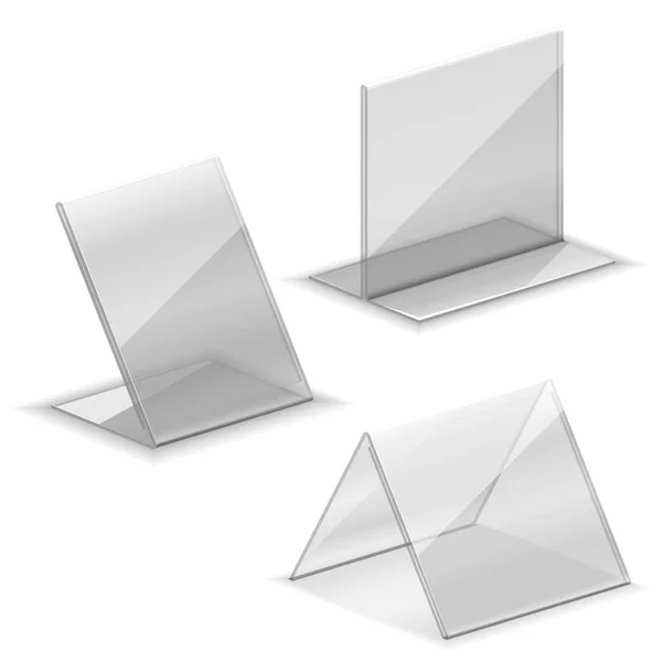 Acrylic vector empty plastic holder for business card Stock Illustration