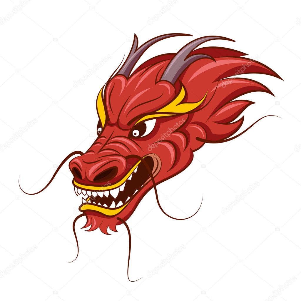 Chinese dragon vector illustration — Stock Vector © MSSA #132162790