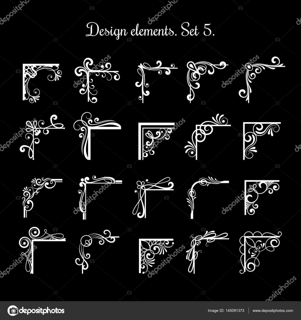 Vector Filigree Flourishes Vintage Calligraphic Frame