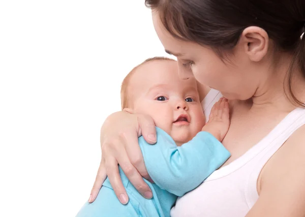 Imagen de la madre feliz y su adorable bebé —  Fotos de Stock