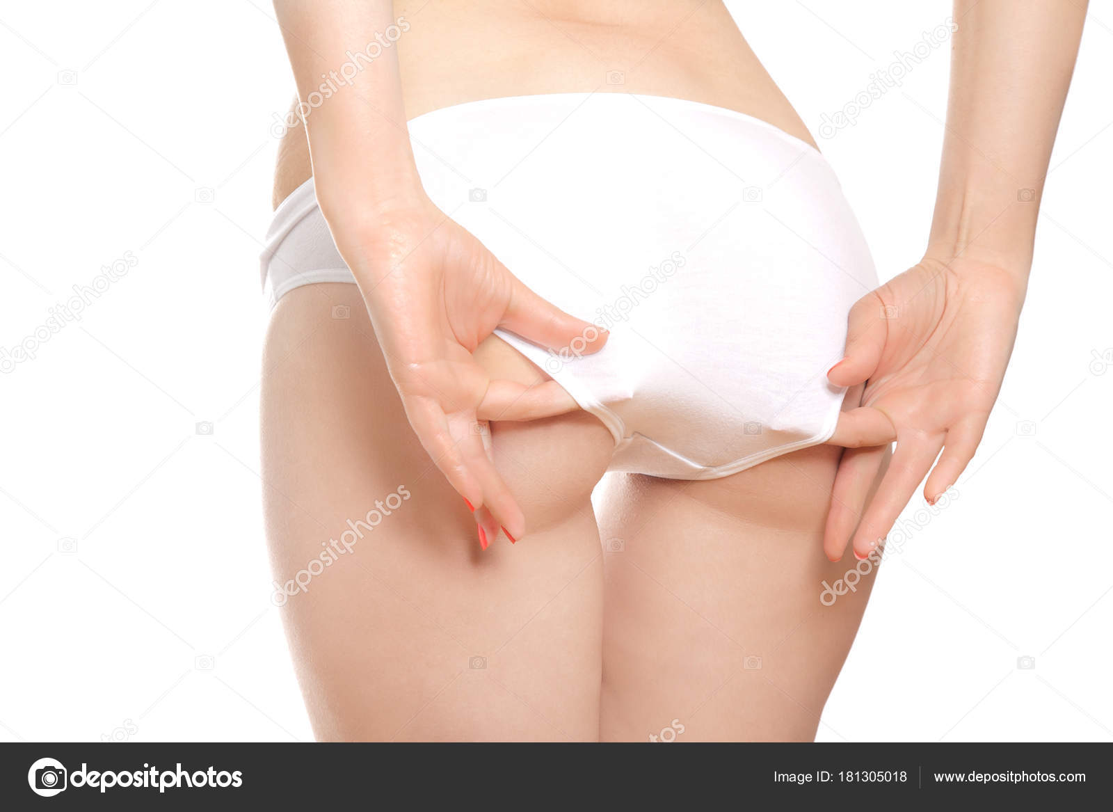 Womans Buttocks In White Panties Stock Photo Womans Buttocks In White Panties Stock Photo