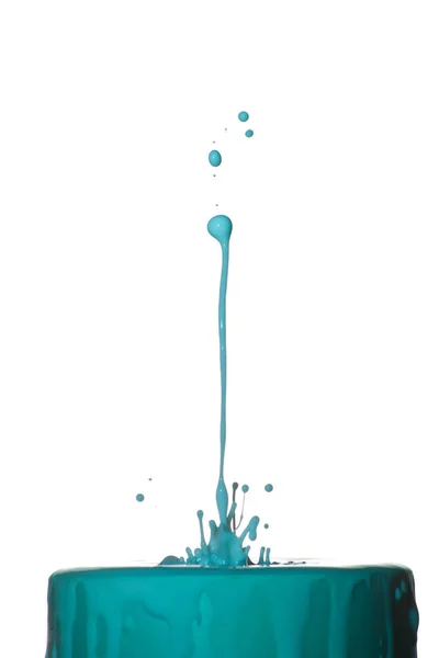 Splash of blue liquid isolated — Stock Photo, Image