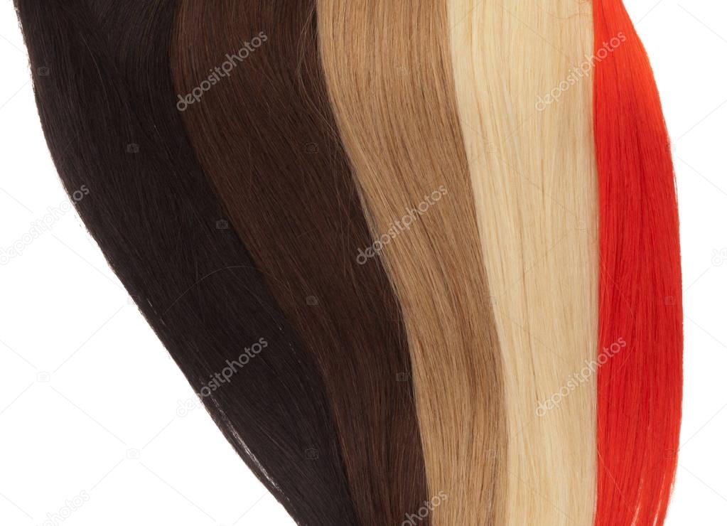 Picture of remy woman's hair extensions in different colors