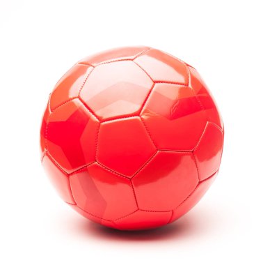 Futbol topu, üzerinde beyaz izole