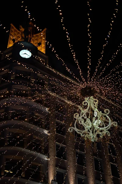 Karácsonyi világítás a Vigo utcáin — Stock Fotó