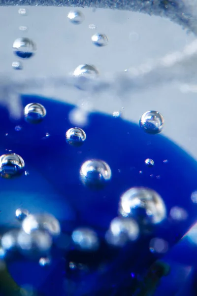 Texture Abstraite Des Bulles Capturées Dans Verre — Photo