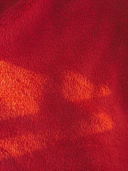 Texture Coperta Rossa Alla Luce Del Sole — Foto Stock