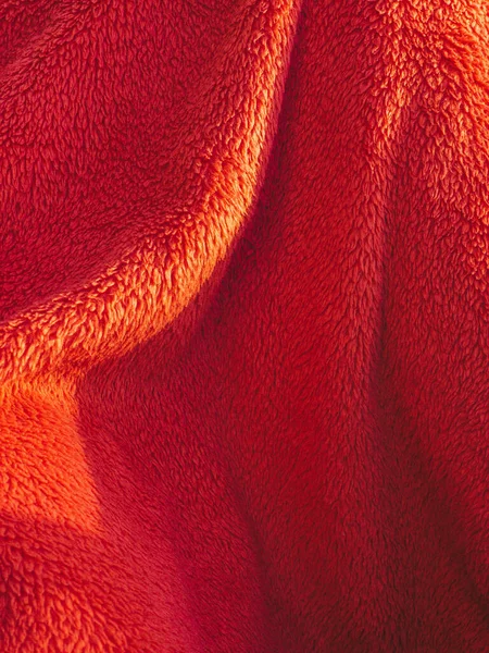 Texture Coperta Rossa Alla Luce Del Sole — Foto Stock