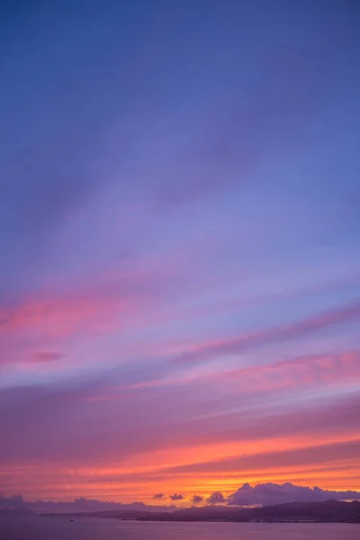 Ciel Plein Nuages Coucher Soleil — Photo